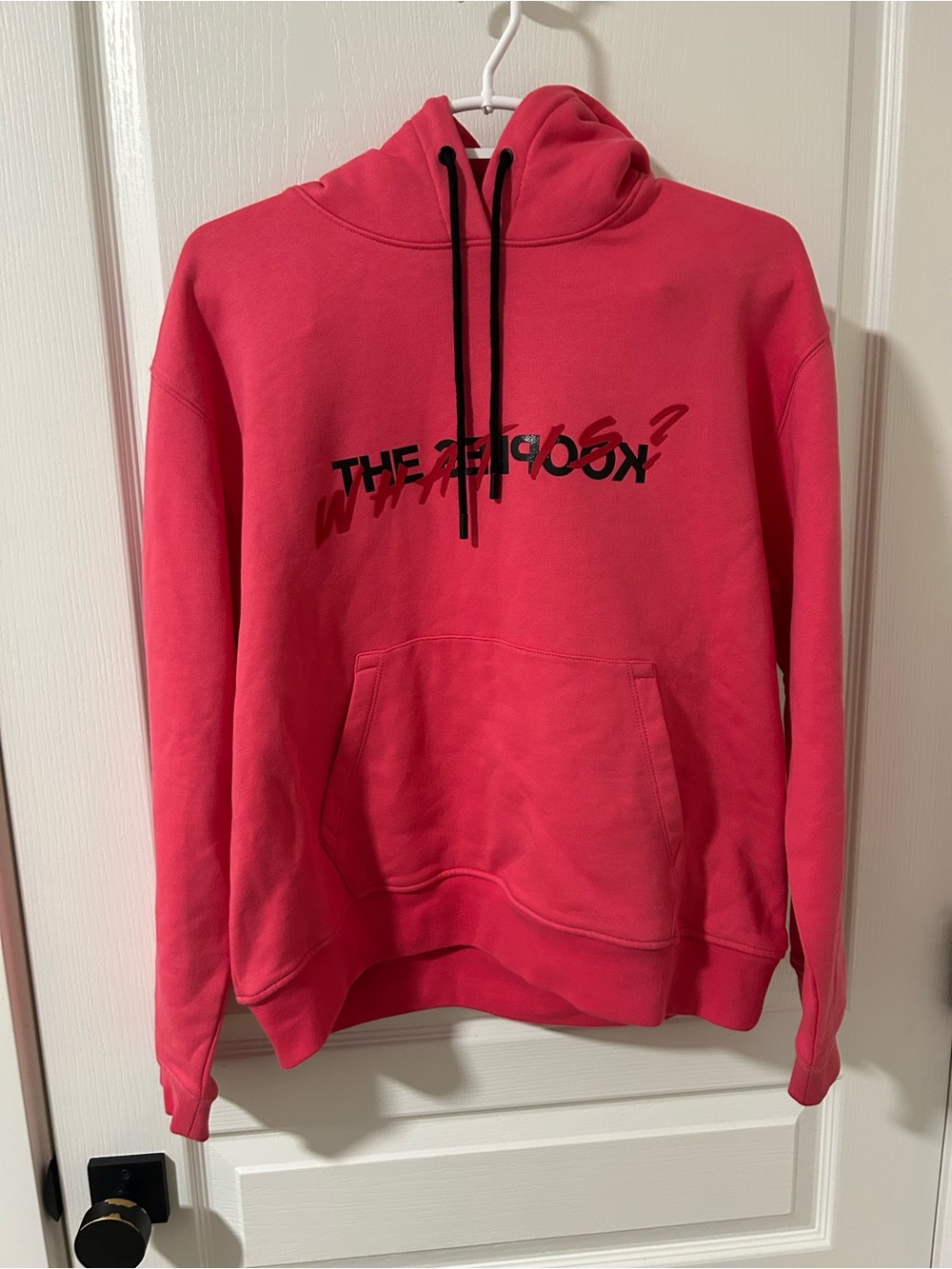 The Kooples Pink "What Is" Graphic Hoodie Sweatshirt